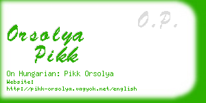 orsolya pikk business card